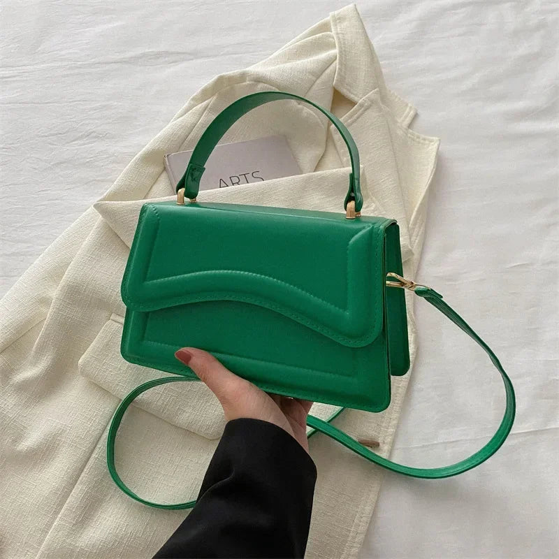 High-Quality PU Leather Handbag Purse | Women's Bag Solid Color Shoulder Crossbody Bags & Lady Messenger Small Tote for Women & Girls