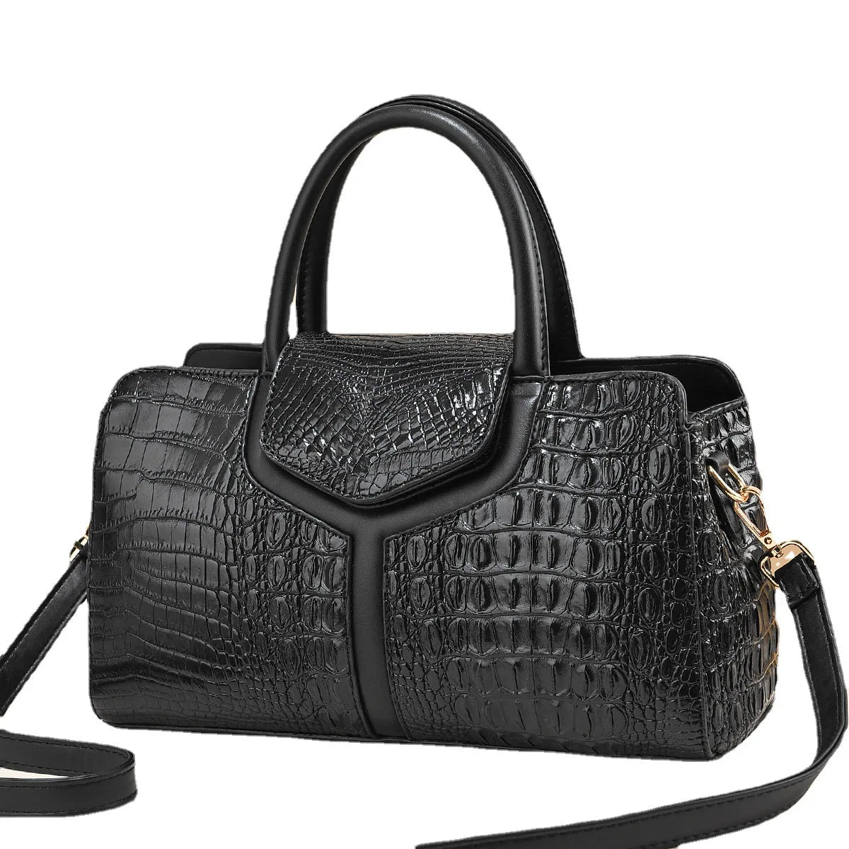 Bag Women New Fashion Crocodile Pattern Handbag | Large Capacity Casual Shoulder Messenger Bag (Purses & Handbags)