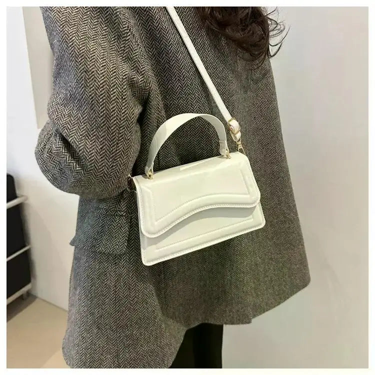 High-Quality PU Leather Handbag Purse | Women's Bag Solid Color Shoulder Crossbody Bags & Lady Messenger Small Tote for Women & Girls