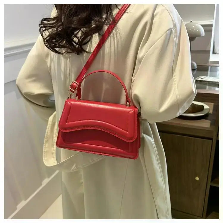 High-Quality PU Leather Handbag Purse | Women's Bag Solid Color Shoulder Crossbody Bags & Lady Messenger Small Tote for Women & Girls