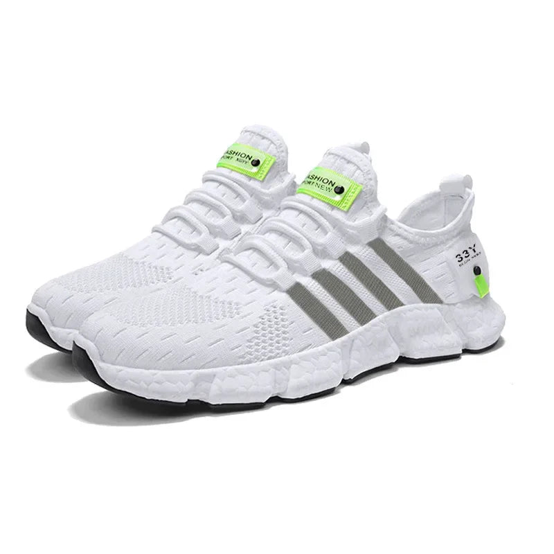Breathable Casual Men Shoes Lightweiht Men Sneakers Mesh Fluorescent Tennis Shoes for Men Comfortable Jogging Sport Shoes 2023