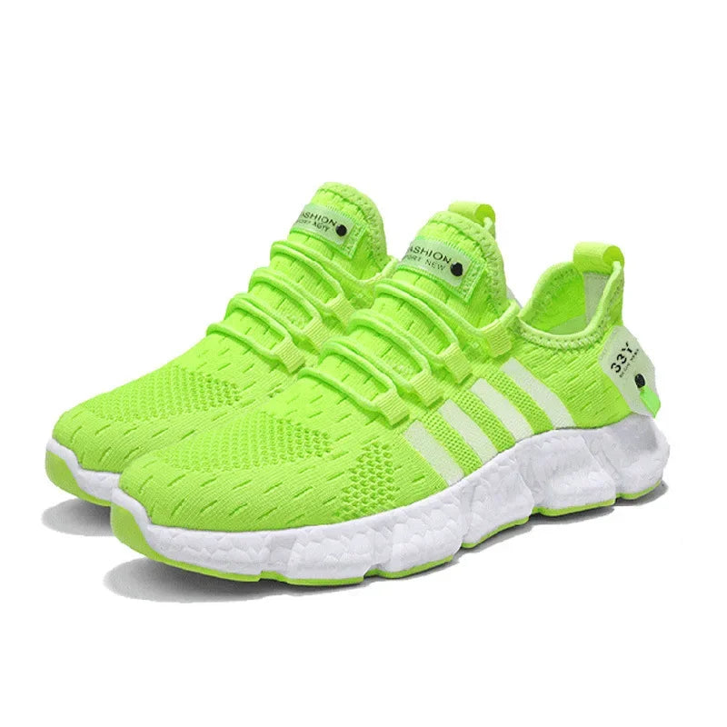 Breathable Casual Men Shoes Lightweiht Men Sneakers Mesh Fluorescent Tennis Shoes for Men Comfortable Jogging Sport Shoes 2023