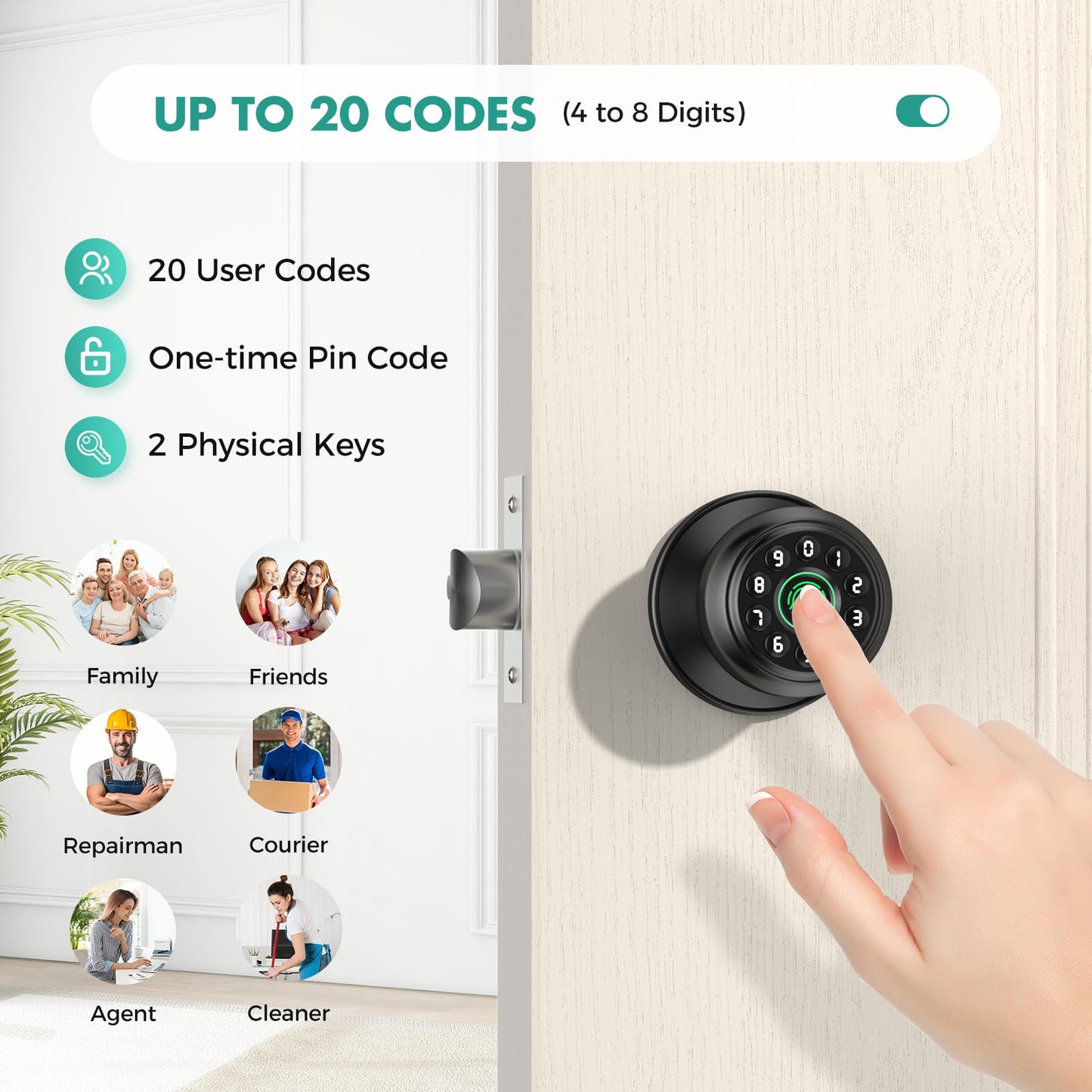 Zarre Print Smart Door Lock