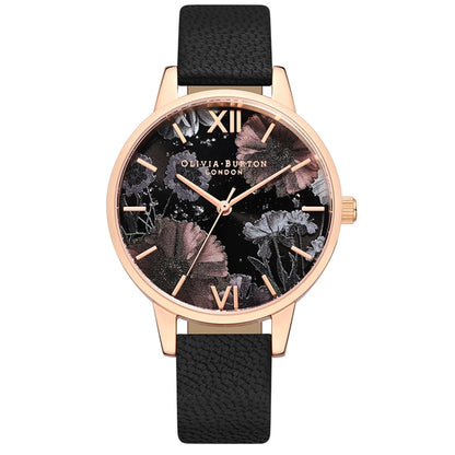 Oliviaburton Women's Embossed Quartz Watch Retro Elegant OB Female Birthday Valentine's Day Gift