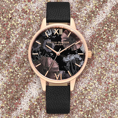 Oliviaburton Women's Embossed Quartz Watch Retro Elegant OB Female Birthday Valentine's Day Gift