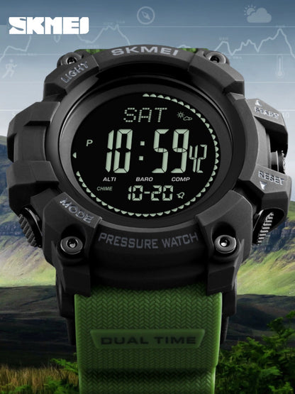 Weather Forecast Altitude Barometer Thermometer Electronic Watch Adventure Field Outdoor Compass Sports Waterproof Men's Table