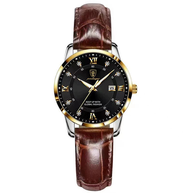 Swiss Brand Minimalist Good-looking Waterproof Luminous Women's Watch Quartz Wrist Watch