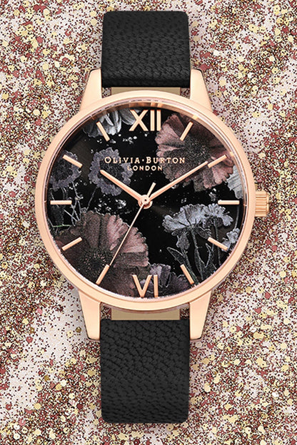 Oliviaburton Women's Embossed Quartz Watch Retro Elegant OB Female Birthday Valentine's Day Gift