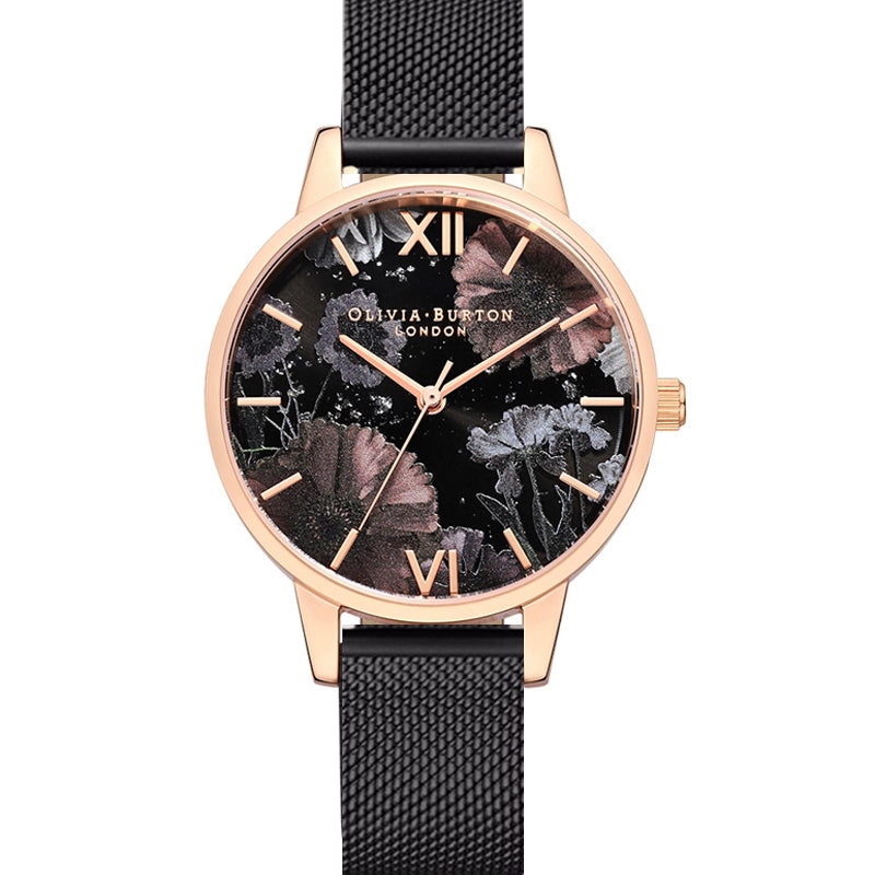 Oliviaburton Women's Embossed Quartz Watch Retro Elegant OB Female Birthday Valentine's Day Gift