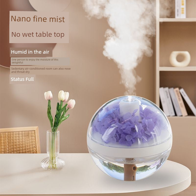 New Arrival Preserved Fresh Flower Humidifier Spray Aromatherapy Bedroom Office Air-Conditioned Room Desktop Fancy Girls Gifts