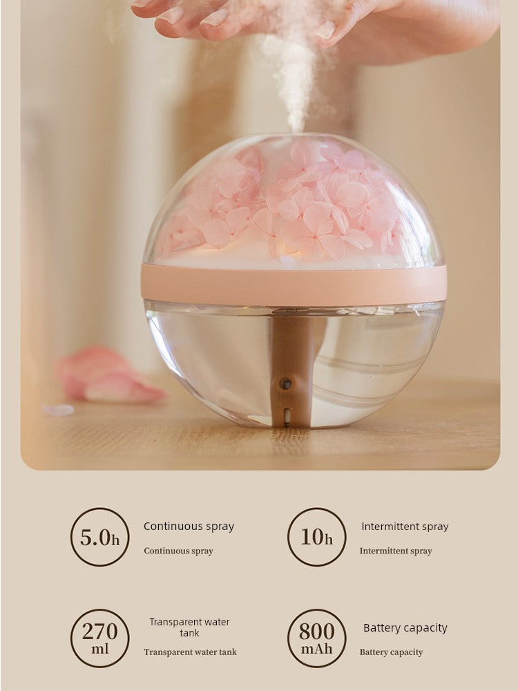 New Arrival Preserved Fresh Flower Humidifier Spray Aromatherapy Bedroom Office Air-Conditioned Room Desktop Fancy Girls Gifts