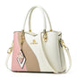 Fashion Contrasting Handbag | Large Capacity Temperament Elegant Mother Bag & Middle-Aged Shoulder Bag