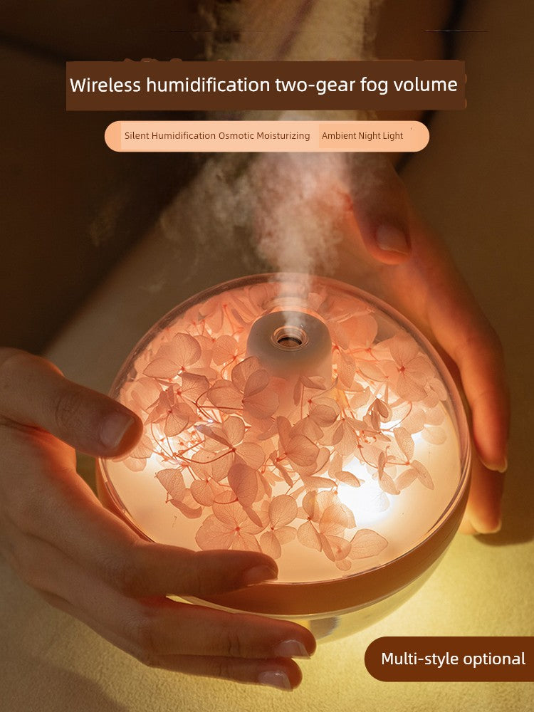New Arrival Preserved Fresh Flower Humidifier Spray Aromatherapy Bedroom Office Air-Conditioned Room Desktop Fancy Girls Gifts