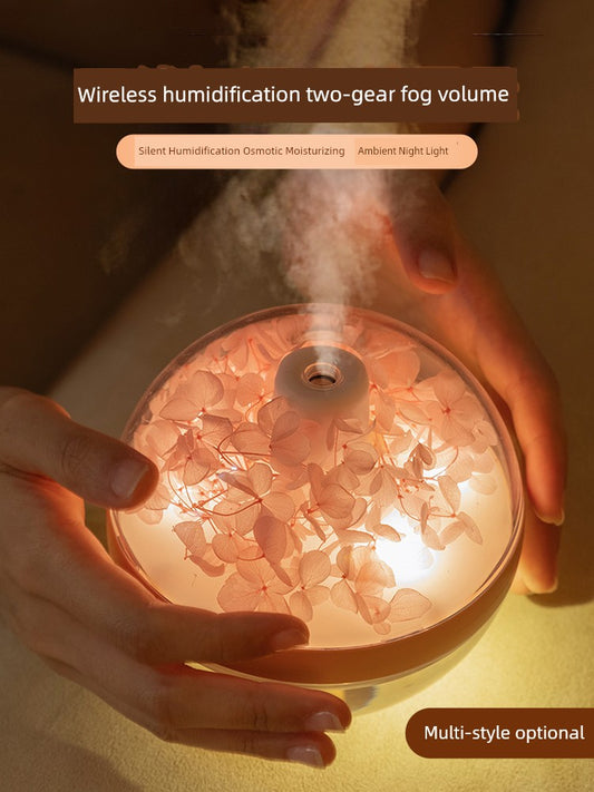 New Arrival Preserved Fresh Flower Humidifier Spray Aromatherapy Bedroom Office Air-Conditioned Room Desktop Fancy Girls Gifts