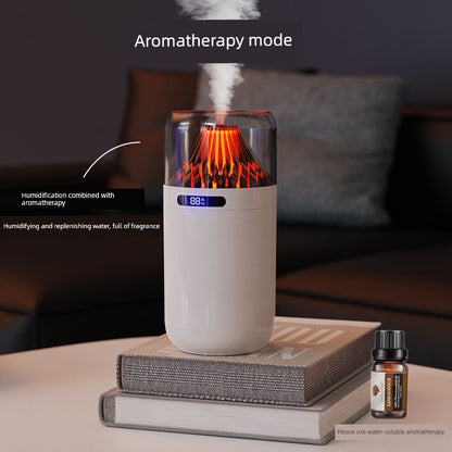 New Volcano Humidifier For Home Colorful Aroma Diffuser USB Charging Desktop and Car-Mounted Fragrance and Hydrating Atmosphere Night Light