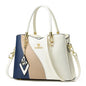 Fashion Contrasting Handbag | Large Capacity Temperament Elegant Mother Bag & Middle-Aged Shoulder Bag